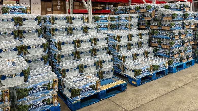 Ice mountain water display at Sam's Club