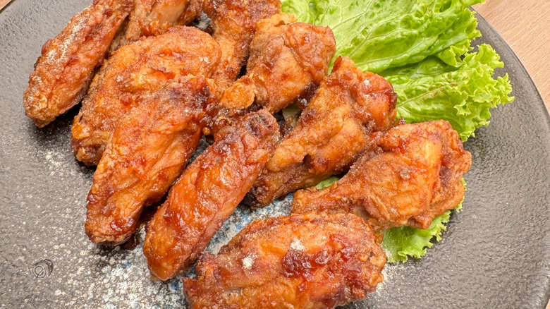 Fried drumettes and flats