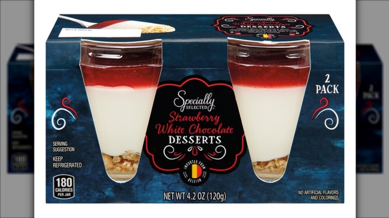 Package of Specially Selected Strawberry White Chocolate Mousse Cups
