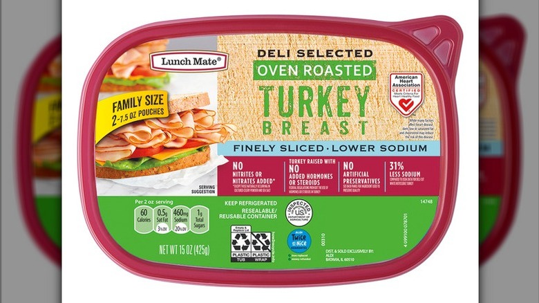 tub of Lunch Mate sliced turkey breast