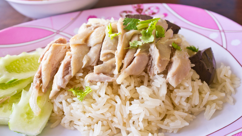 Thai steamed chicken with rice