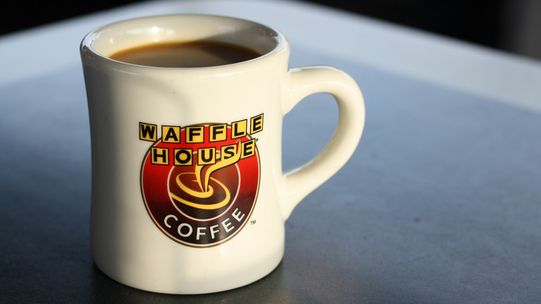Waffle House mug with coffee