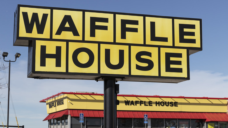sign at Waffle House location