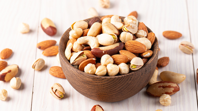 Mix of different nuts
