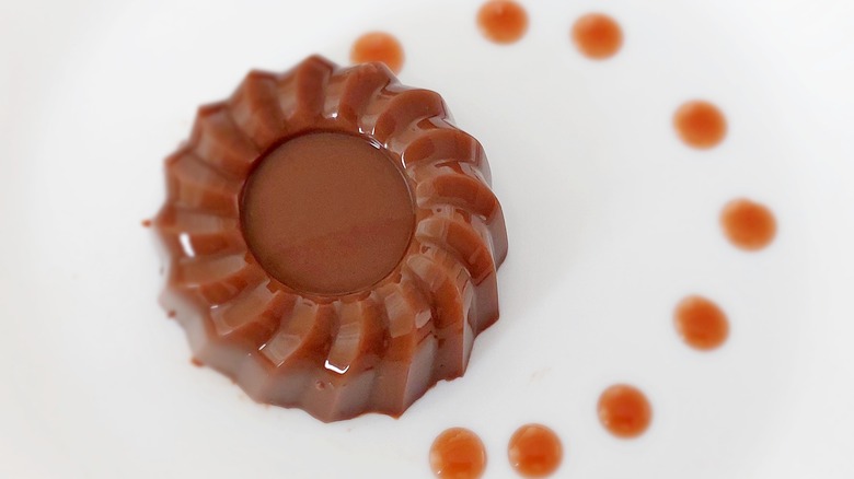 Coffee blancmange dessert