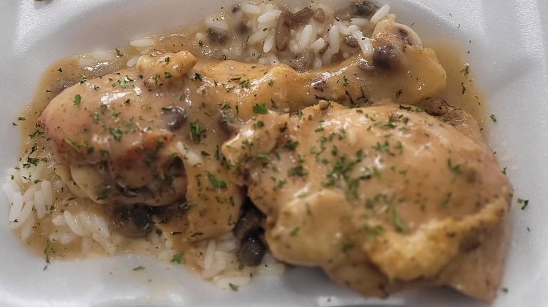 Cream of mushroom chicken bake with rice