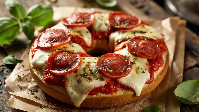 pizza bagel