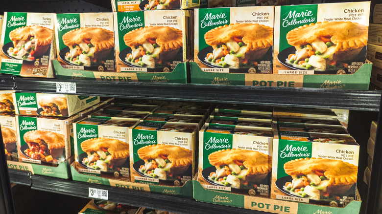 Marie Callender's pot pie meals in freezer section