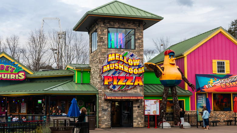 Exterior of a Mellow Mushroom pizza