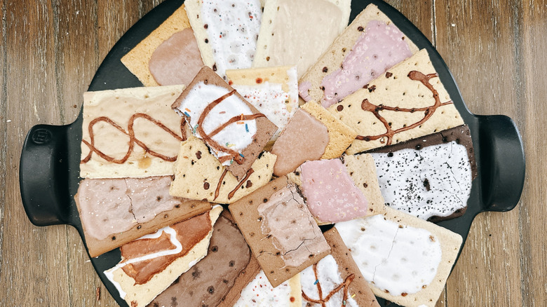 A plate of pop-tarts in different flavors