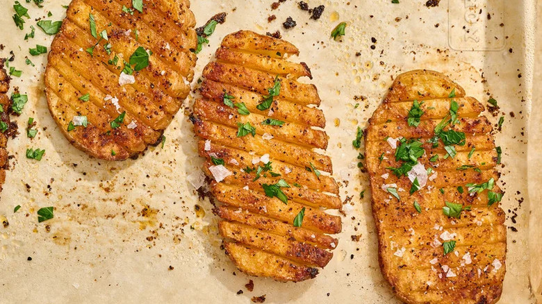 Crispy accordion potatoes