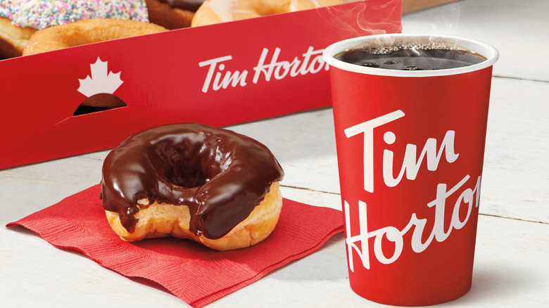 Tim Hortons donuts and coffee