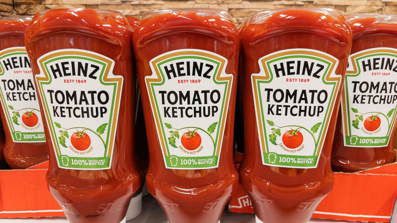 Heinz ketchup on display at a store