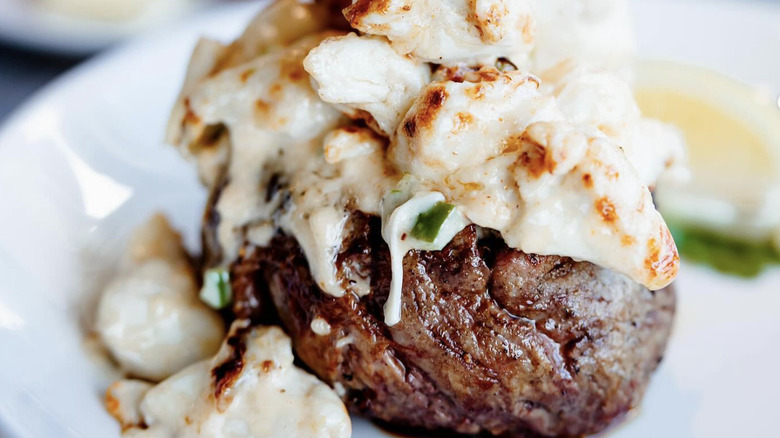 filet Chesapeake steak with crab sauce