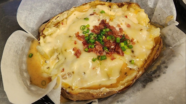 Spectacular Tubers loaded baked potato
