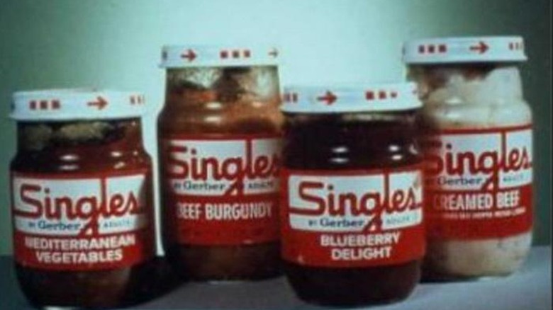 Four jars of Gerbers Singles