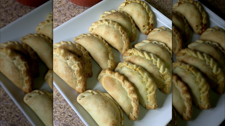 Pumpkin empanadas on plate