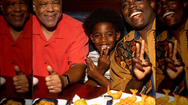 Family eating at Red Lobster