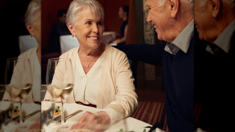 Couple eating at Ruth's Chris Steak House
