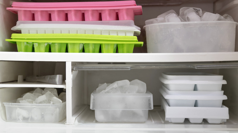 Ice in freezer