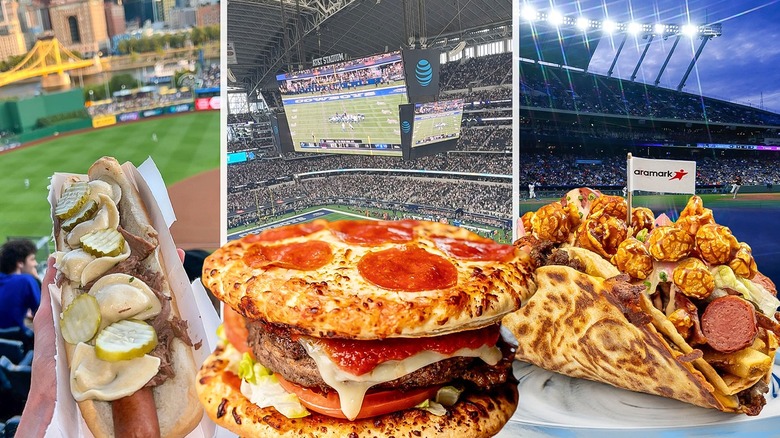 various sports stadium foods 2025