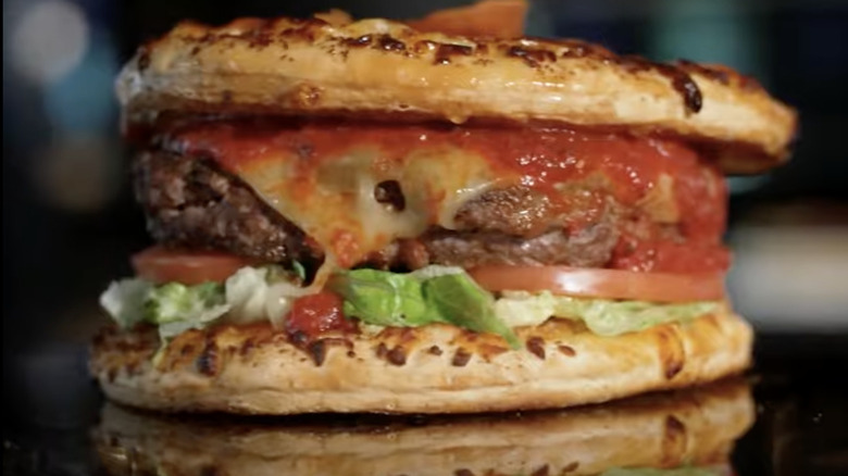 pizza burger at AT&T stadium