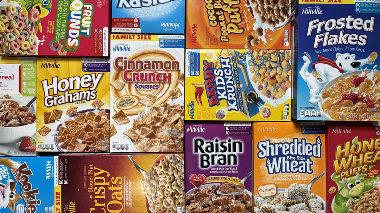 cereal boxes