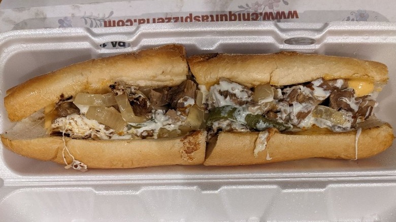 a carnitas cheesesteak from Chiquita's