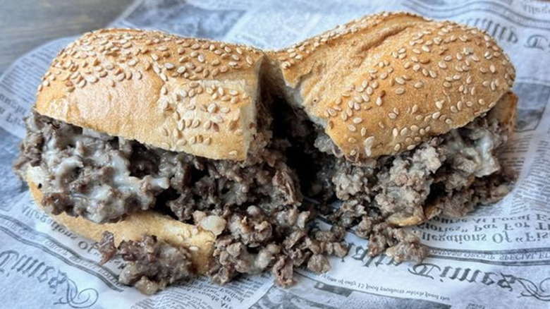a filet mignon cheesesteak from Shay's