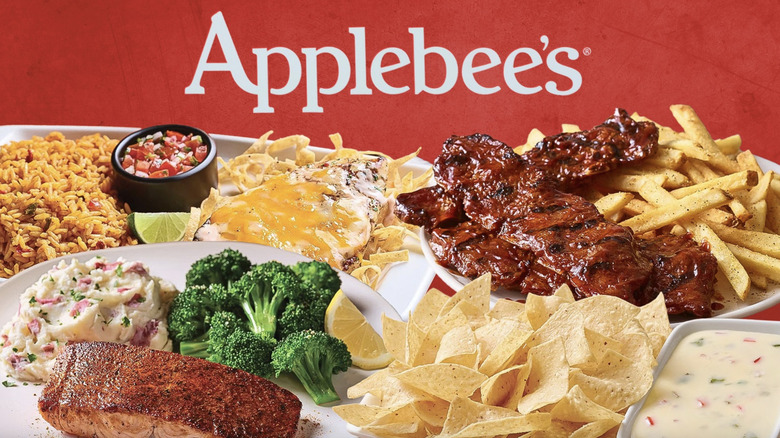 Applebee's restaurant food below logo