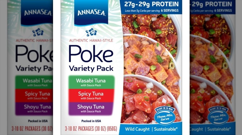 Annasea Yellowfin Tuna Trio Poke Kit on a white background.