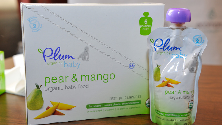 Plum Organics baby food pouches