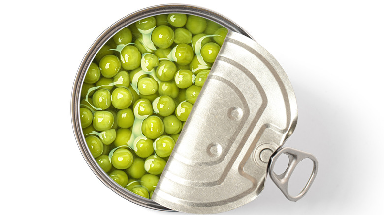 Open can of peas