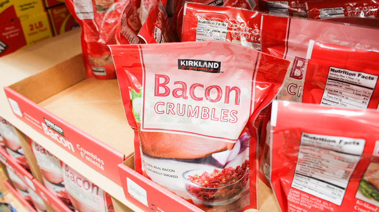 A bag of Kirkland's Bacon Crumbles