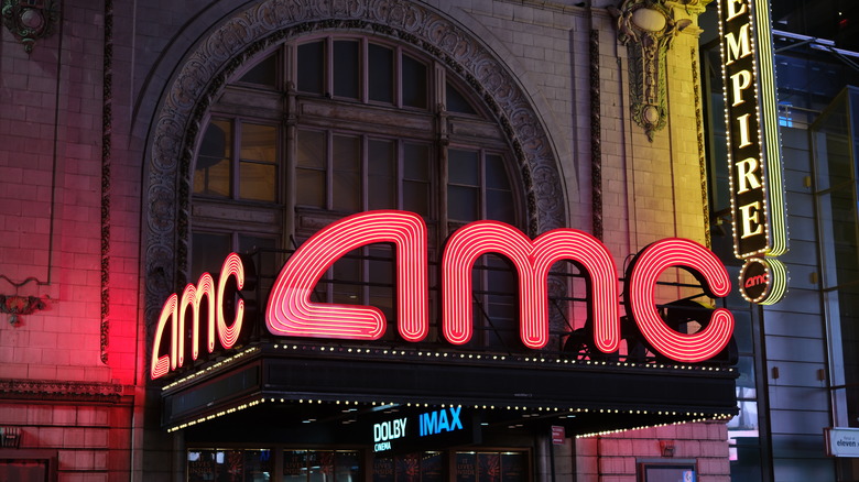 The outside of the AMC Empire theater in Times Square.
