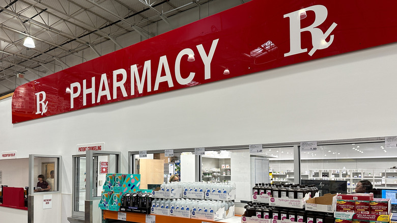 A Costco pharmacy counter