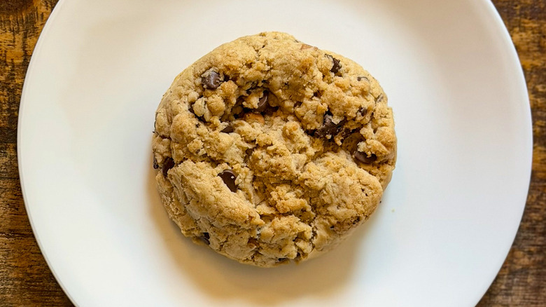 Crumbl's Mom's Recipe Cookie on a white plate