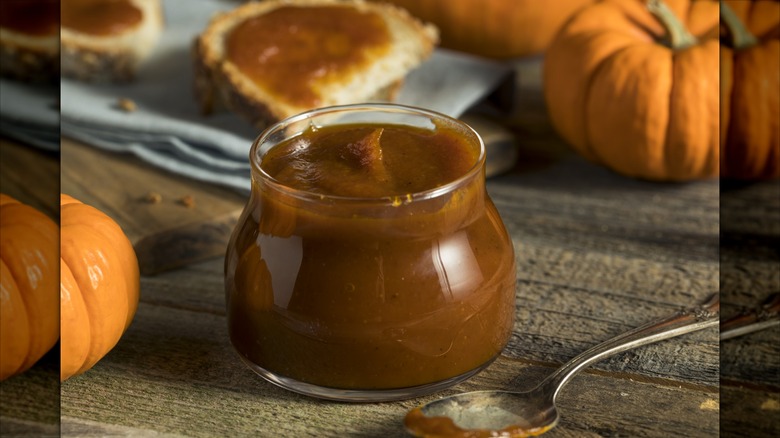 Jarred pumpkin butter spread