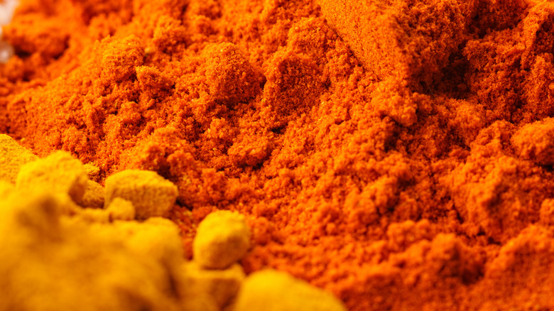 orange and yellow spice powder