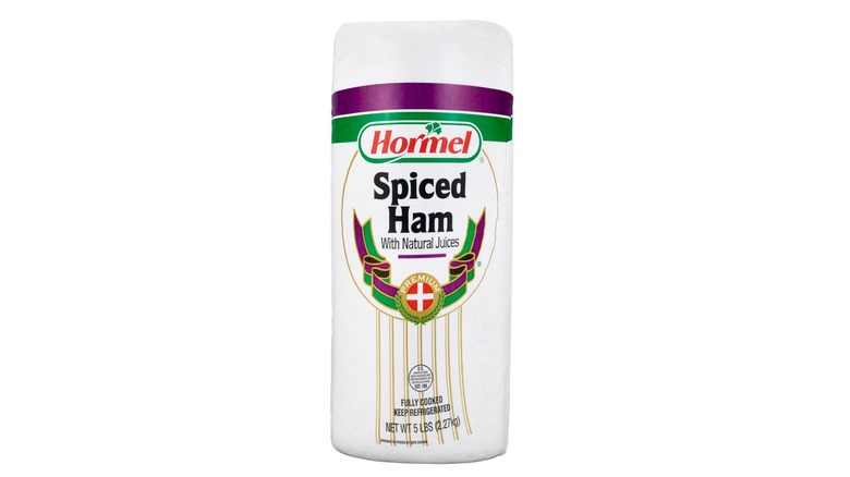Tube package of Hormel spiced ham