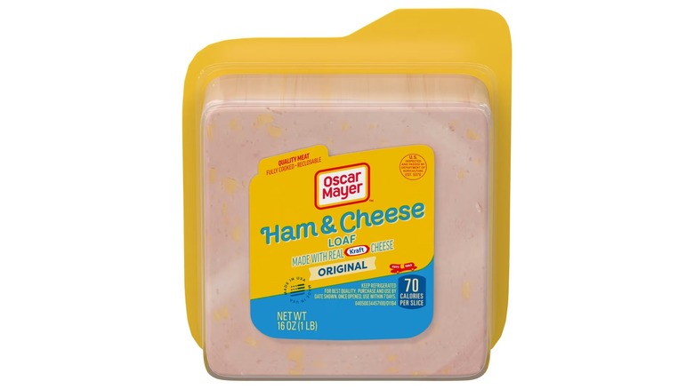 Package of Oscar Mayer ham and cheese loaf