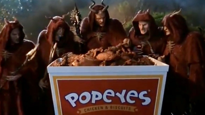 A giant box of Popeyes Fried Chicken
