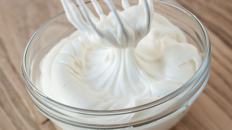 Whisk in a bowl of whipped cream