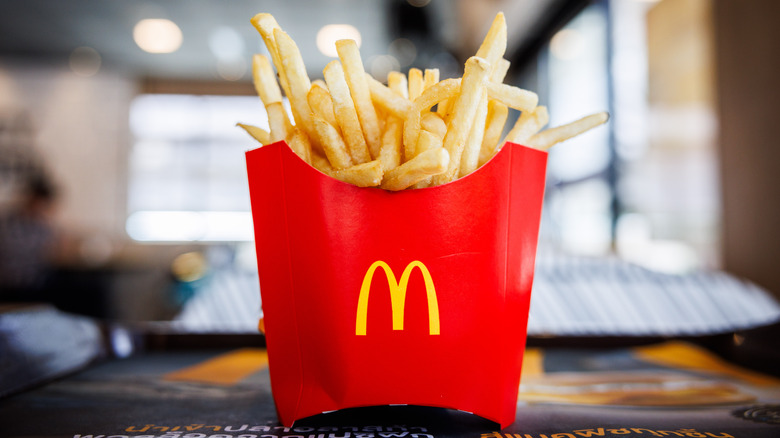 Container of McDonald's fries