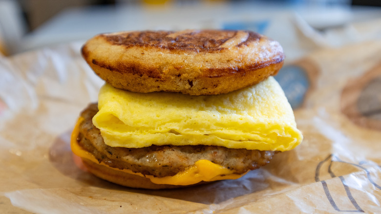 McGriddle with folded egg