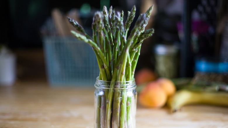 Asparagus in a jar