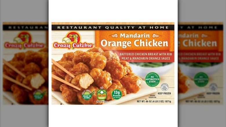 A box of Crazy Cuizine Mandarin Orange Chicken