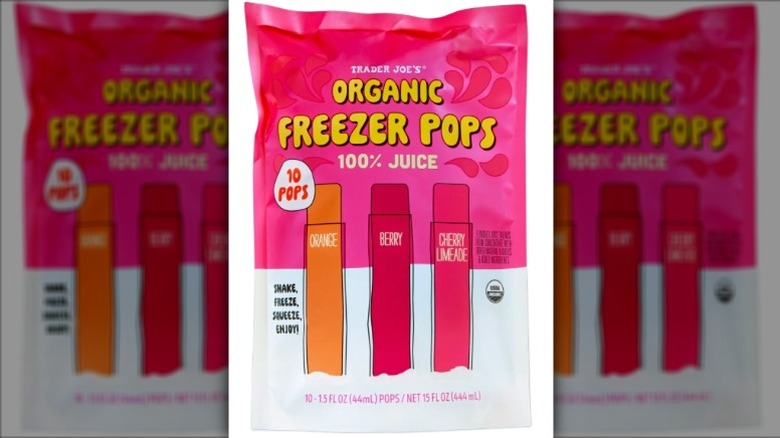 package of Trader Joe's Organic Freezer Pops