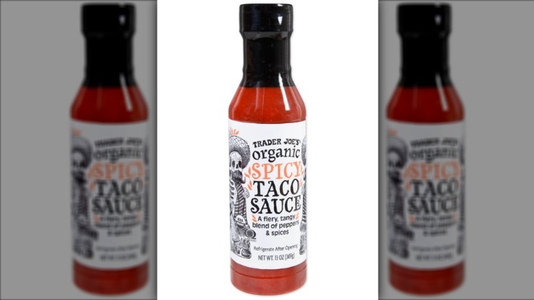 bottle of Trader Joe's Organic Spicy Taco Sauce