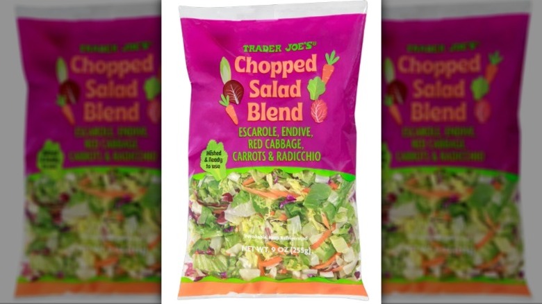 bag of Trader Joe's Chopped Salad Blend